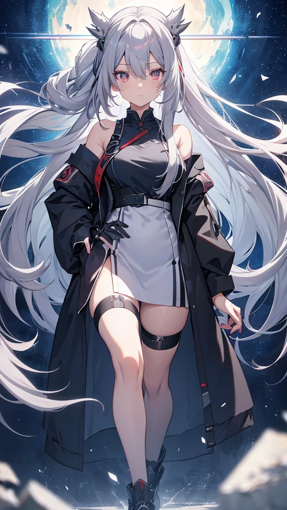 Anime girl with long white hair and blue and red eyes, perfect Gray-haired girl, Gray-haired少女, Gray-haired, 最高のアニメ4K Gray-haired deity, Anime Style 4k, Gray-haired, Long Hair Anime Girl, Gray-haired lady, Silver Haired Girl,, Anime Art Wallpapers 8K