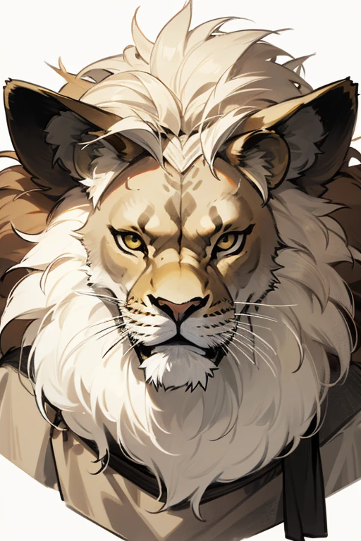 Mask of a lion on a white colored background