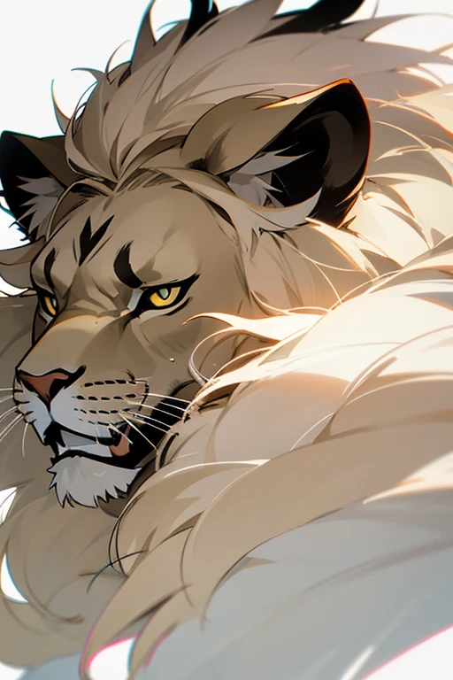 Mask of a lion on a white colored background