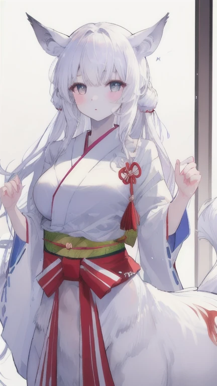 (best quality, masterpiece), 1 girl, centaur, It takes, White skin, kimono, belly button t-shirt, 아름다운 소녀 perfect wolf photo, perfect wolf photo