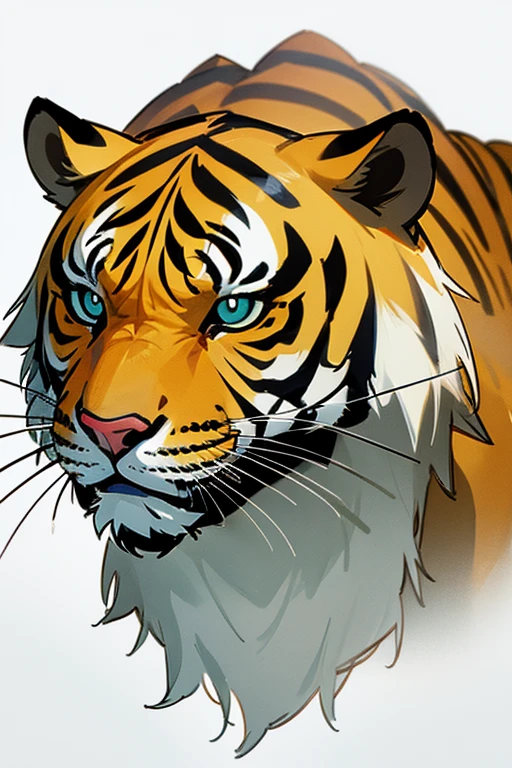 Mask of a taiger on a white colored background