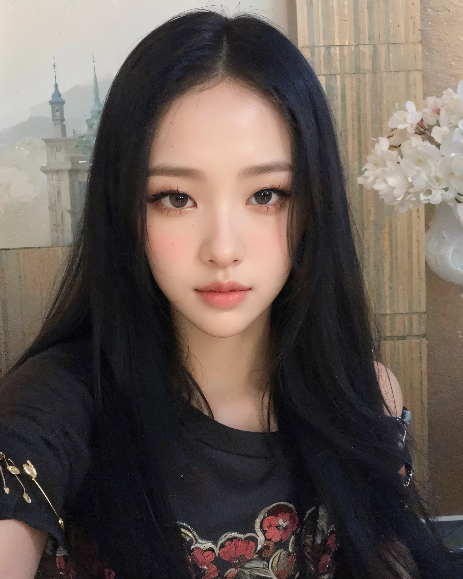 (best quality,4k,8k,highres,masterpiece:1.2),ultra-detailed,(realistic,photorealistic,photo-realistic:1.37),portrait,1girl,beautiful detailed eyes,beautiful detailed lips,extremely detailed face,long eyelashes,red dress,elegant girl,soft lighting,cherry blossom garden background,vibrant scene,visually striking contrast,luscious and vibrant colors,intricate brushwork,rich textured appearance,oil painting techniques,soft delicate strokes,crisp clear detail,warm romantic ambiance,alluring atmosphere,serene beauty,subtle shadows,ethereal glow,flawless skin,delicately painted hair,expressive eyes,blooming cherry blossom flowers,fresh spring breeze,peaceful mood,graceful pose,captivating gaze,serene and dreamy setting,traditional artistry,picturesque scenery