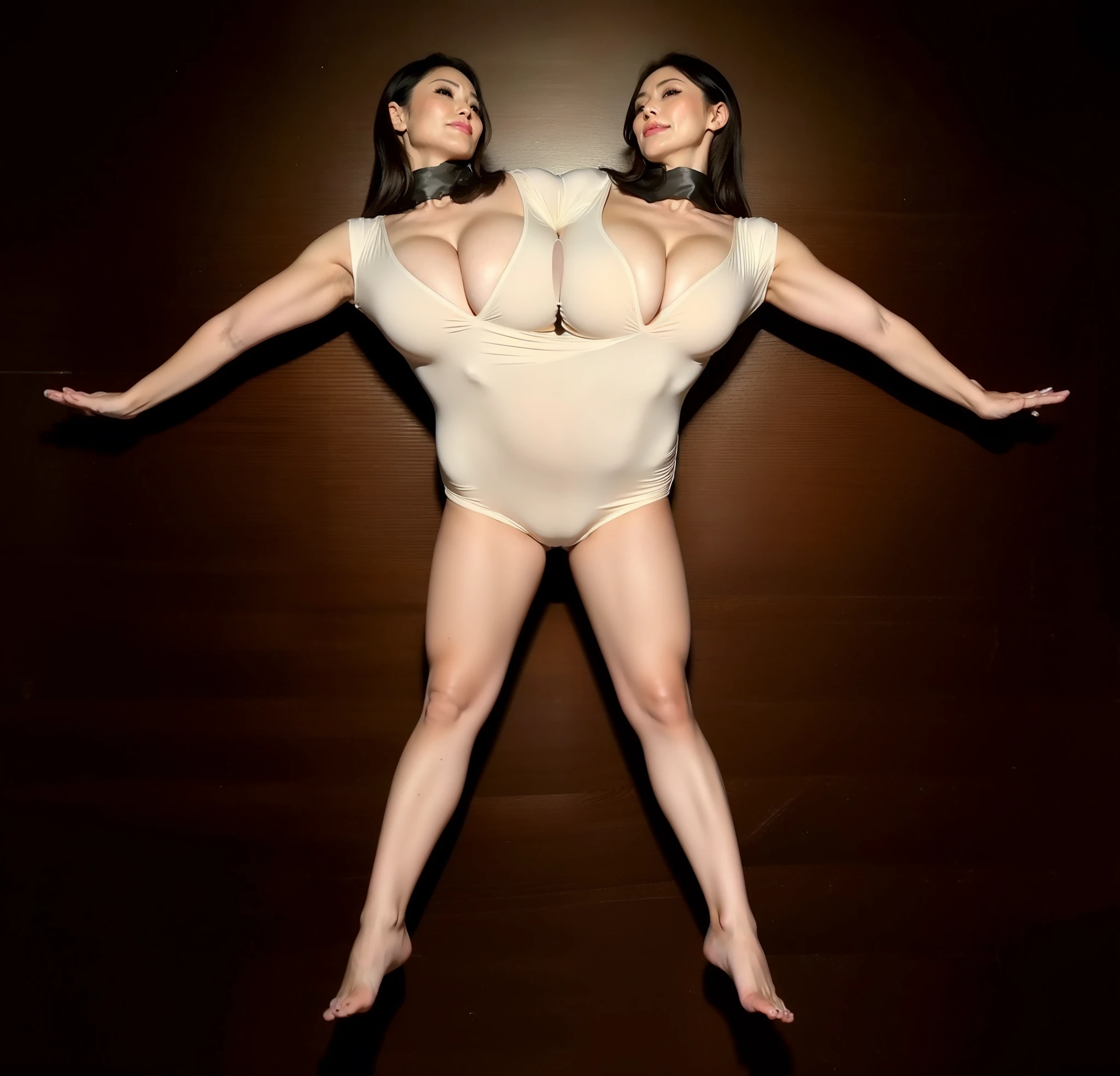 Browsing Caution,(highest quality,8k,masterpiece),Japanese Mature,50 years old,Huge ,Accentuate your cleavage,Glamour,sexy,Muchimuchi,