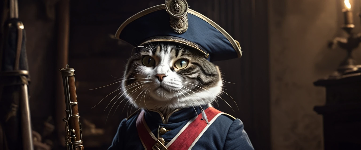ASCIIfull body, ((fat cats in winter hats, in winter military uniforms, marching, winter royal square)), ((glow)) hyper-detail, hyper-realism, cinematic, action-packed background, (bokeh effect)