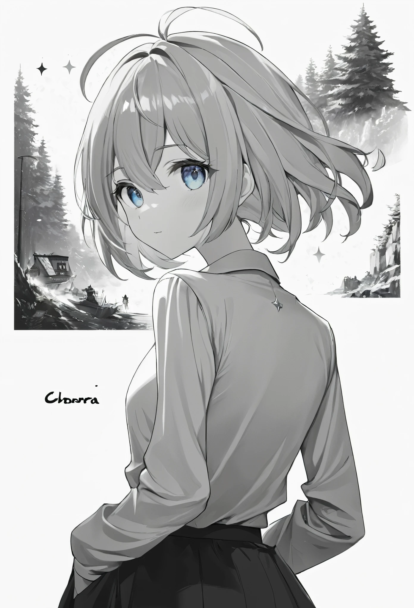 ((masterpiece)),(((best quality))),(character design sheet, same character, front, side, back), illustration, 1 girl, hair color, bangs, hairstyle fax, eyes, environment changeé scene, Hairstyle Fax, Pose Zitai, Female, Shirt Shangyi, Star, Charturnbetalora, (simple background, white background: 1.3),