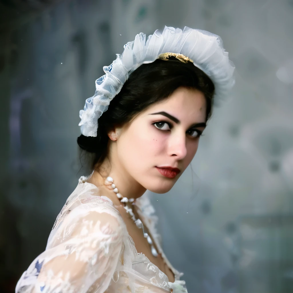 a photographic portrait of the young Italian Desdemonia, esposa de Otelo. Sexy woman.