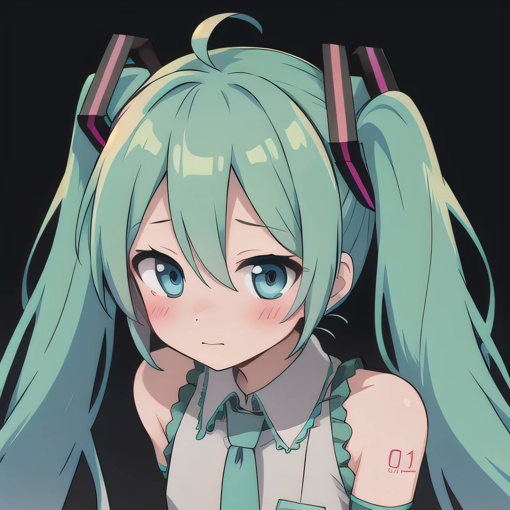 hatsune miku,cute,kawaii,blushing,