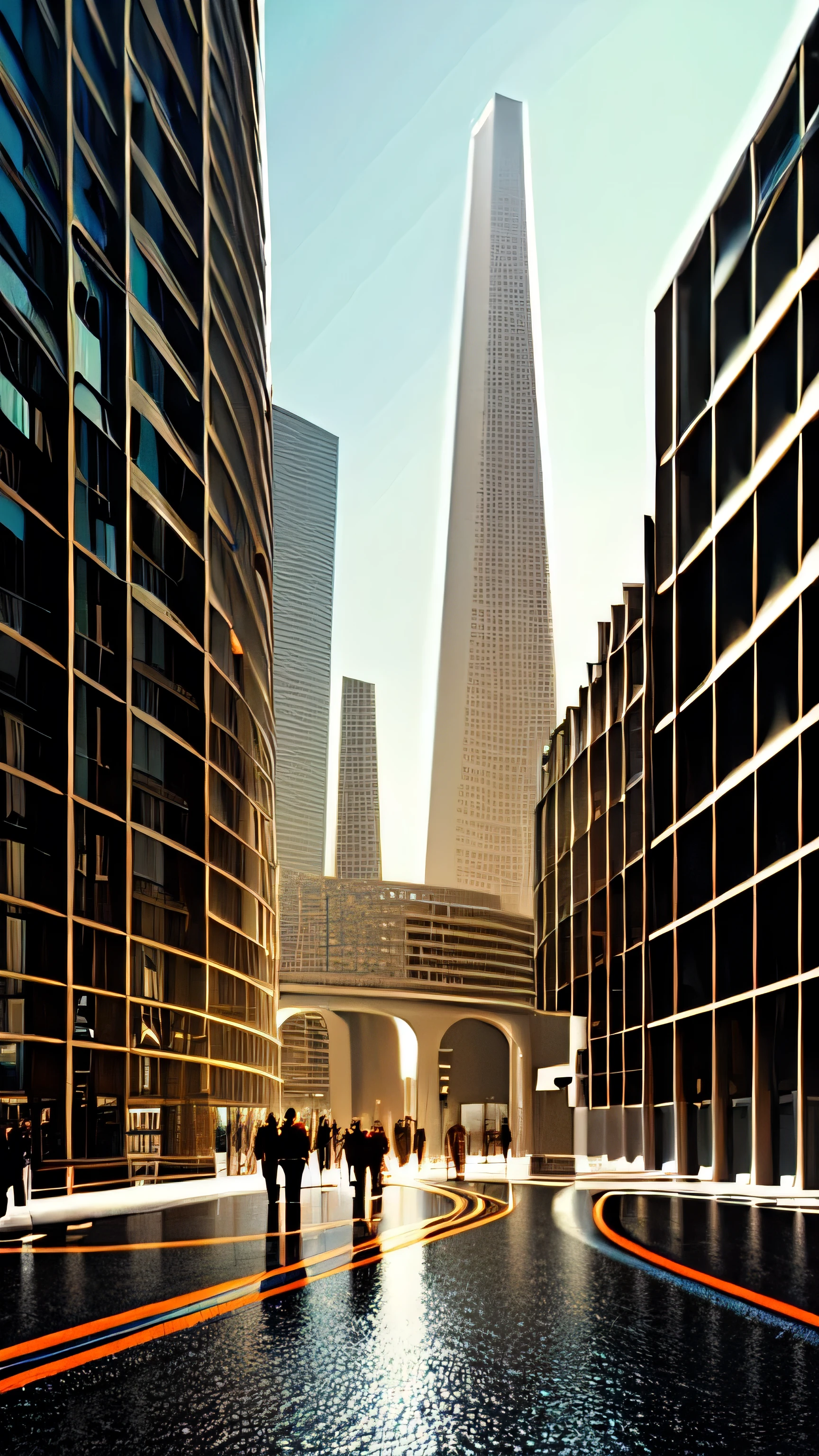 World, sci-fi, city, masterpiace, official art, 8k, best quality, highly detailed, mysterious, dark