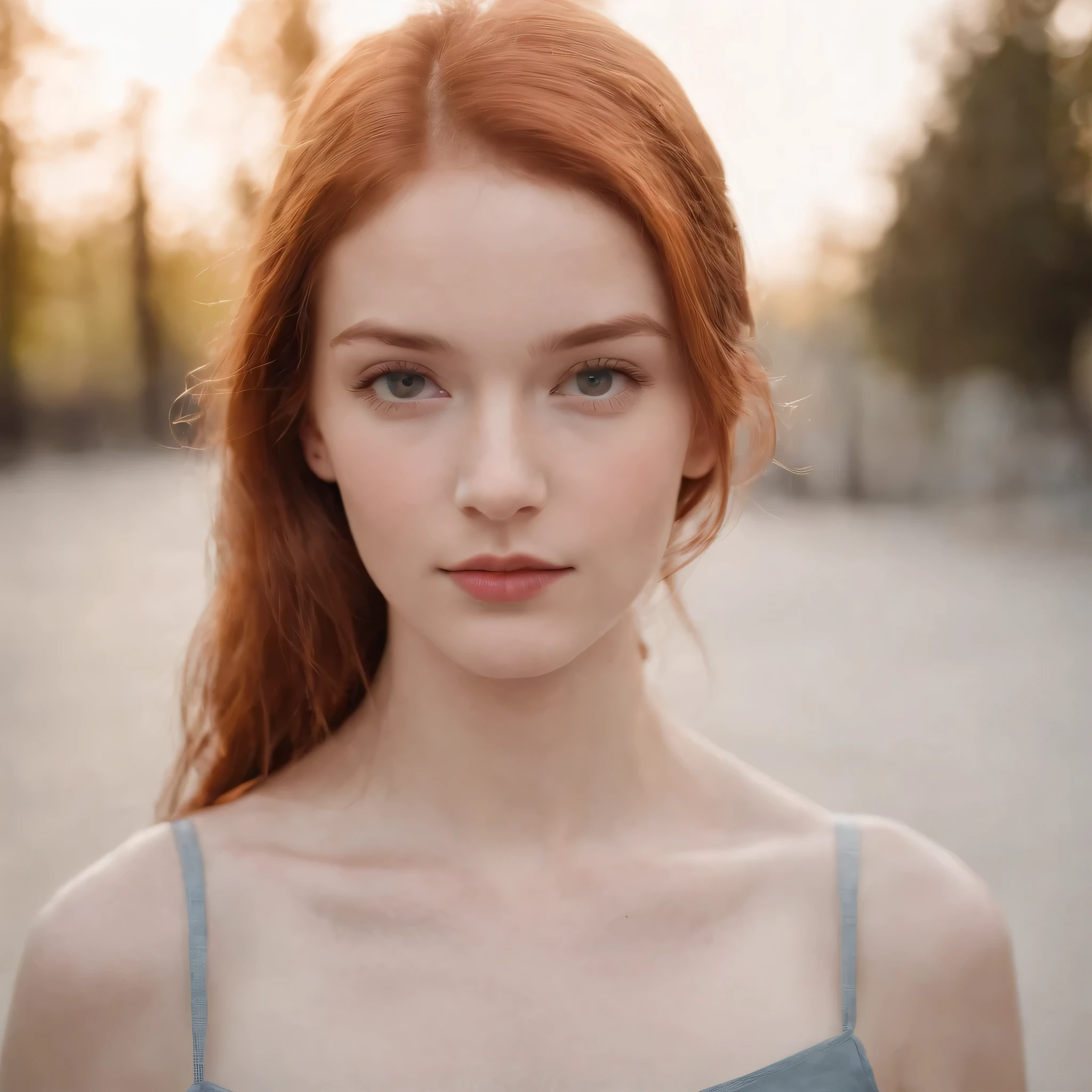 20 years old, skinny redhead na academia