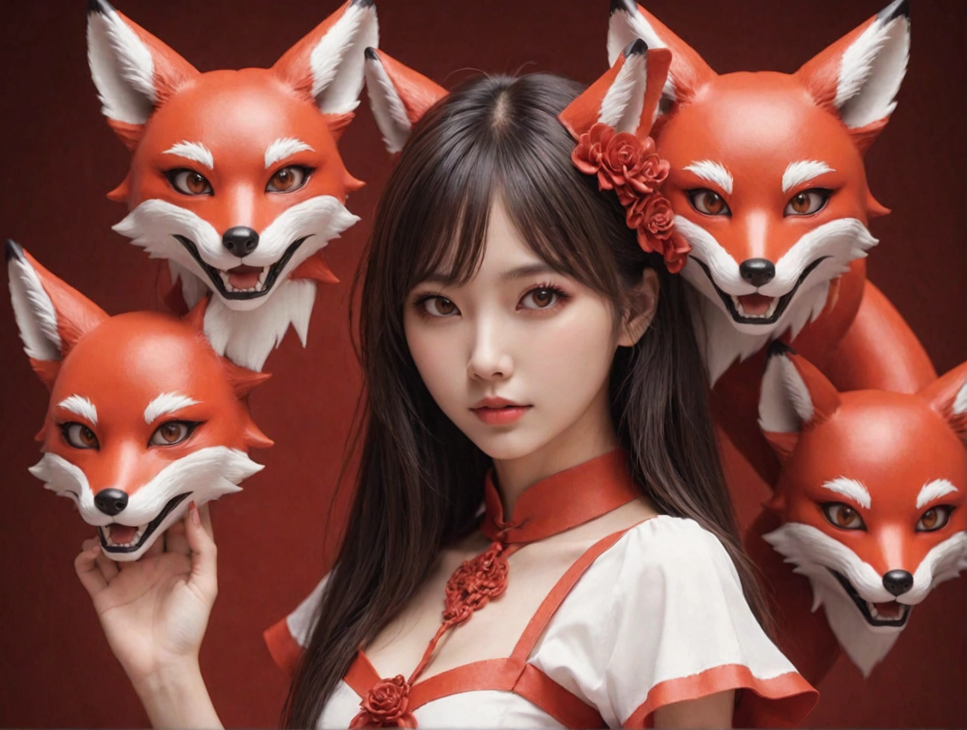 Red Demon Fox Girl