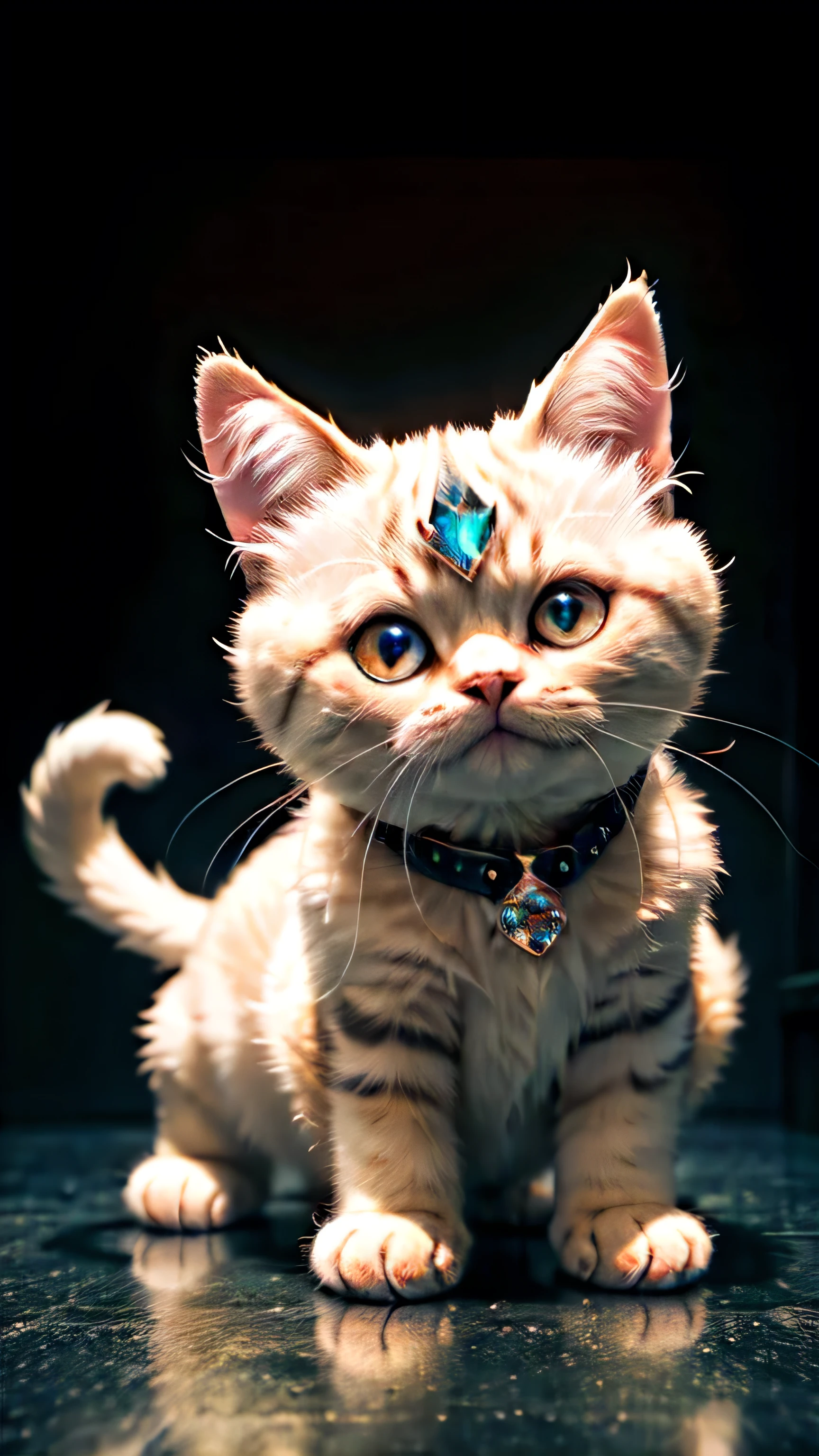 best quality, Crystal Cat, fantastic image effect