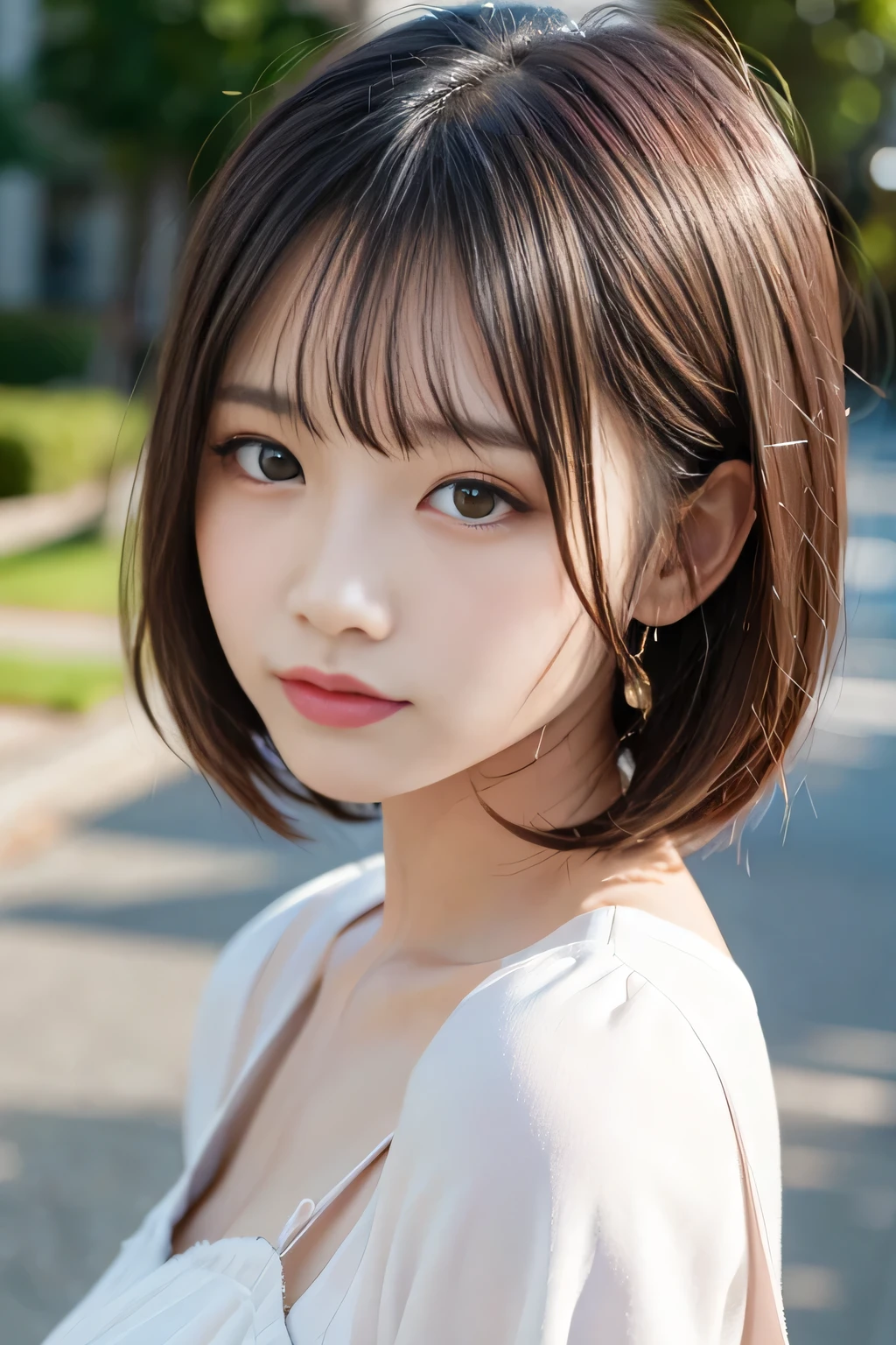 (8k, RAW photo, best quality, masterpiece:1.2), ultra detailed, ultra high res, high-resolution,(realistic, photo realistic:1.4),depth of field, realistic shadow, caustics, natural shading, photon mapping, fine-textured, perfectly focused,
BREAK
cinematic lighting, soft lighting, HDR, SIGMA 24 mm F/2.8, ISO 400, 1/125 sec shutter,an extremely delicate and beautiful, extremely detailed, 8k wallpaper, Amazing, finely detail, huge file size, extremely detailed CG, unity 8k wallpaper, official art, perfect artwork, production art,
BREAK
((Beautiful detailed eyes, Natural Color Lip, Soft white skin that shines with every detail, 18 years old)), 1 girl, solo, blush, princess, japanese idol, full breasts,
BREAK
short hair, light brown hair, fluffy bob cut,
BREAK
eyebrows visible through hair, open mouth, smile,
BREAK
(pink and white princess dress:1.3), red bow,
BREAK
looking at viewer,
BREAK
from side