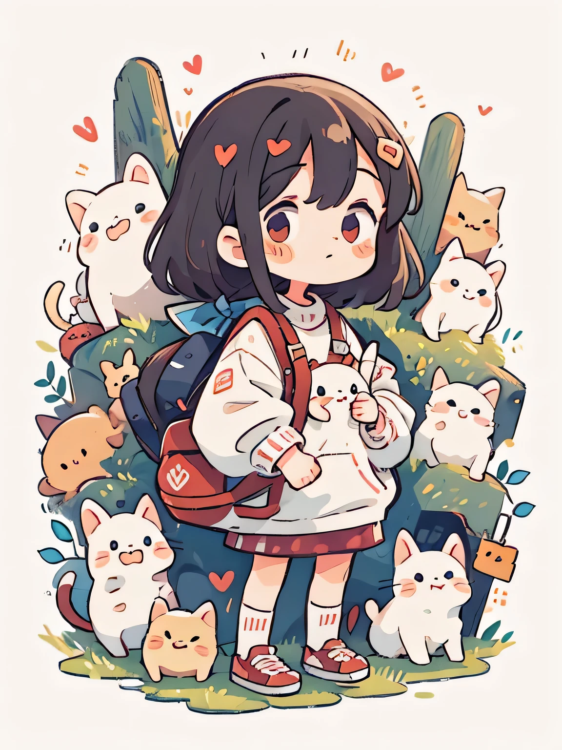 Micho style, Masterpiece, best quality, 8k, cute girl chibi