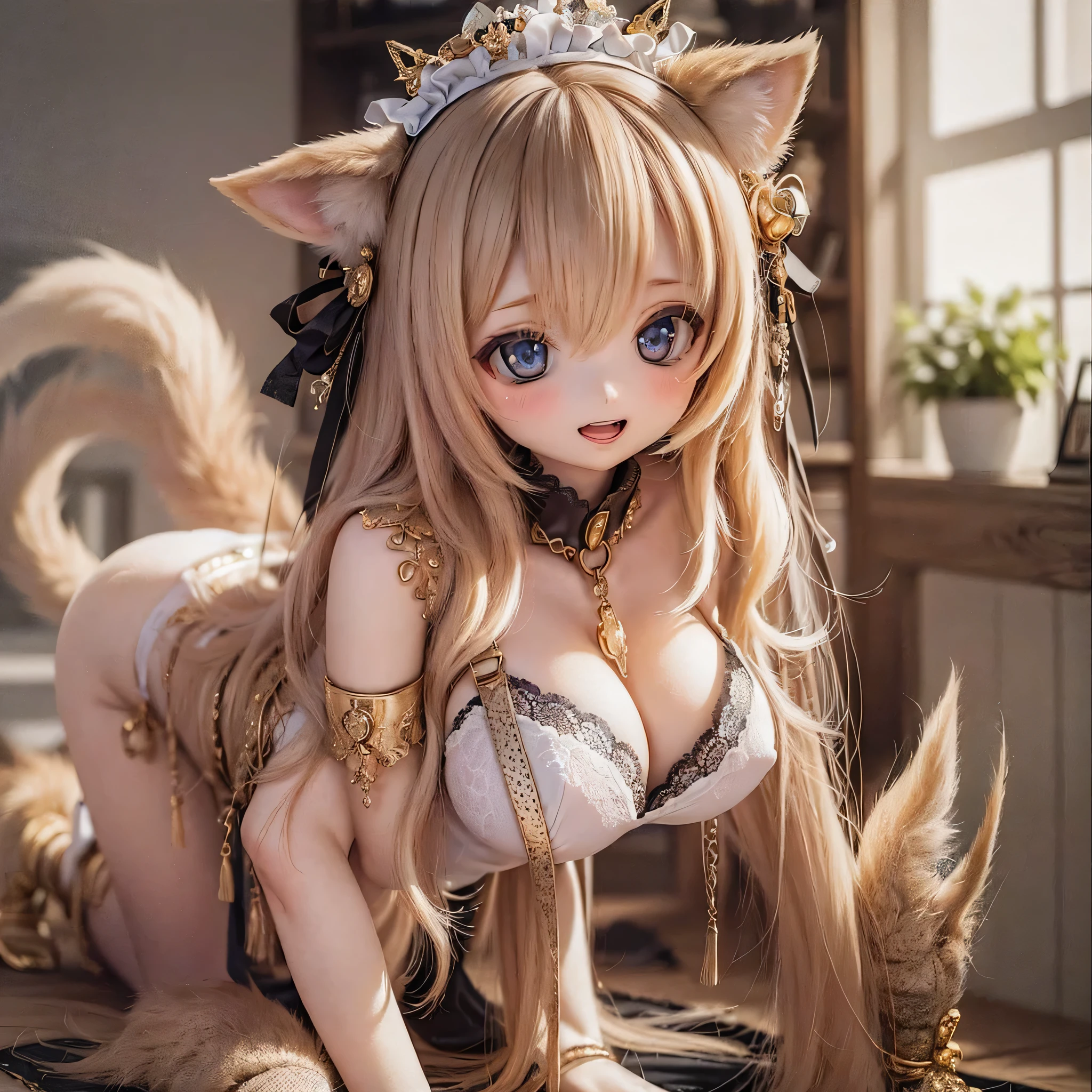 A girl with a Sexy pose, wearing Sexy Lingerie and a garter belt, Fenrir'girl'Her large breasts are tucked into her underwear.: 140cm Bar Stage Voluptuous Body(((((hug my chest)))))
Nipples Gray Hair (((Huge breasts )))
Captivating smile Tag: Sexy pose, Detailed face, Expressive eyes, Lips become thicker, beautiful girl, Feminine charm, Captivating Gaze, Captivating smile, Confident posture, Sexy Lingerie, Lace details, Exquisite garter belt, Silk Fabric, Warm lighting, Captivating color palette, Exquisite detail, Playful expressions (((((On all fours)))))