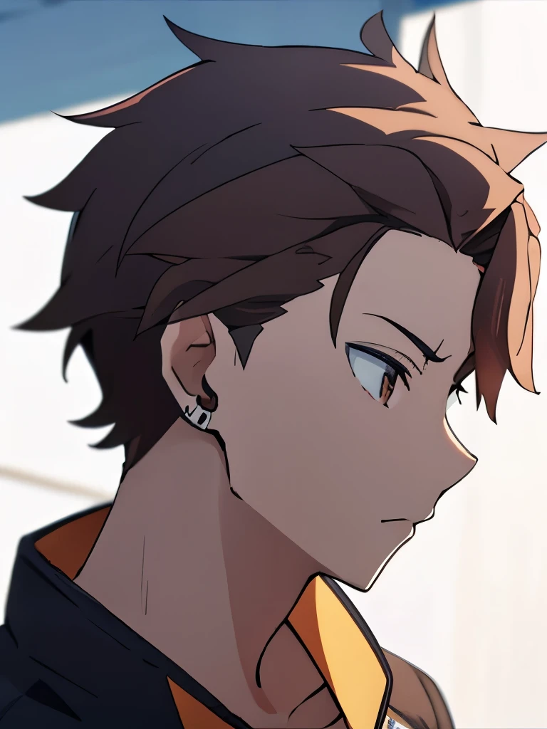 Garoto de anime otaku com fones de ouvidos