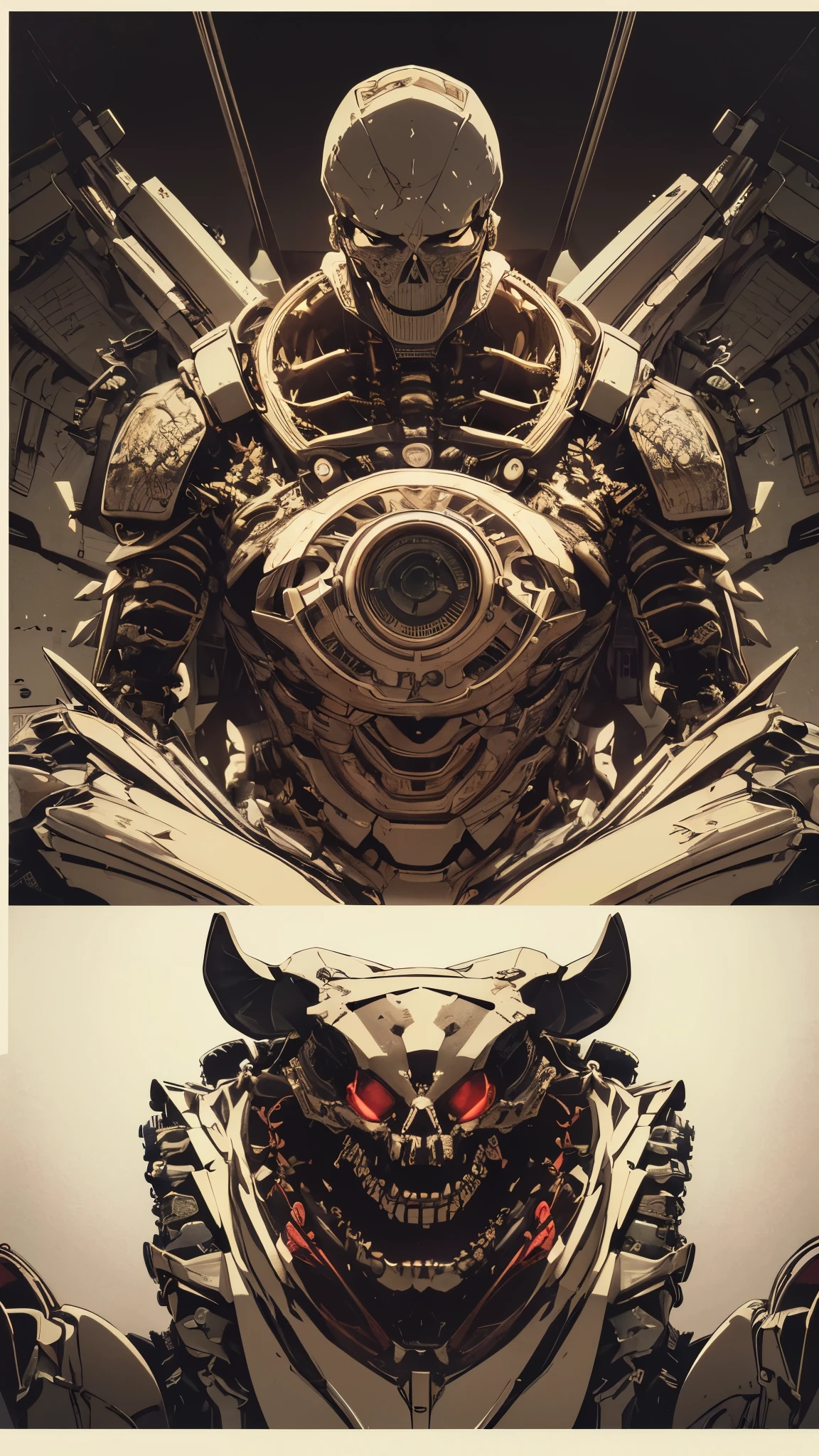 ((8K resolution))、((highest quality))、((masterpiece))、((Very detailed))((((dramatic))), (Anatomically correct)、((theme、whole body:1.1)),The depth of the object to write、Looking at the camera、front、(Mechanical bones格、Mechanical bones、Mechanical Cervical Vertebra、Long and thin、Round sunglasses、lipstick、kimono、Bloody)、revolver、Magnum、spooky、an  ominous、SF、Biomechanics、background:Kowloon Fortress