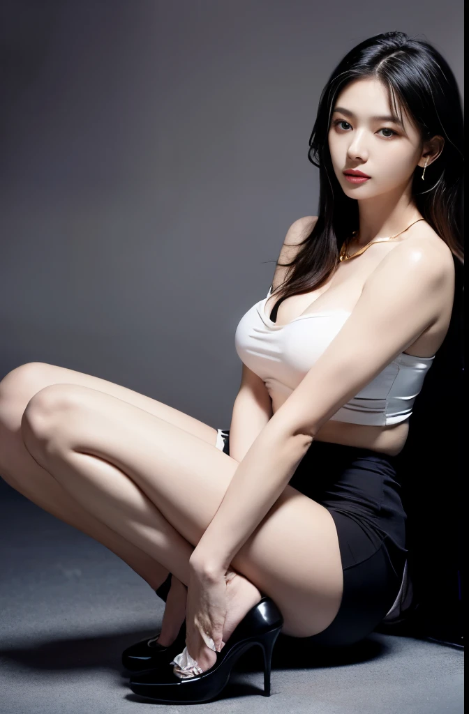 (masterpiece:1.3), (8 thousand, realistic, RAW photos, best quality: 1.4), (1 woman),(sheer silk blouse), (short skirt), (짙은색 realistic 팬티 스타킹 신고),(high heel), (very sexy), (full body shot), (Beautiful makeover), (유난히 아름다운 realistic 얼굴), (Build a Beautiful Body) , (beautiful face), (beautiful face), (long eyelashes), (double eyelid), (beautiful eyes), (big bust) , (Strong body through exercise), (beautiful abs), (Beautiful heaps), (tall), (really beautiful body), (realistic face), (black hair. parted, long hair:1.3), (아름다운 parted스타일), (realistic eyes), (really beautiful and delicate eyes), (realistic skin), (beautiful skin), (absurd), (attractive), (ultra high resolution), (extremely realistic), (very detailed), (golden ratio), (realistic 길고 아름다운 다리), (realistic and beautiful arms), (necklace), (earring),(beautiful nails manicure), (So beautiful and sexy)