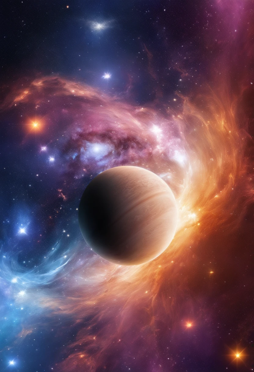 The dazzling glow of space，Golden glow，Silvery white glow，Blue glow，High-definition, detailed depiction，god々the world of，Solemn atmosphere，Masterpiece．