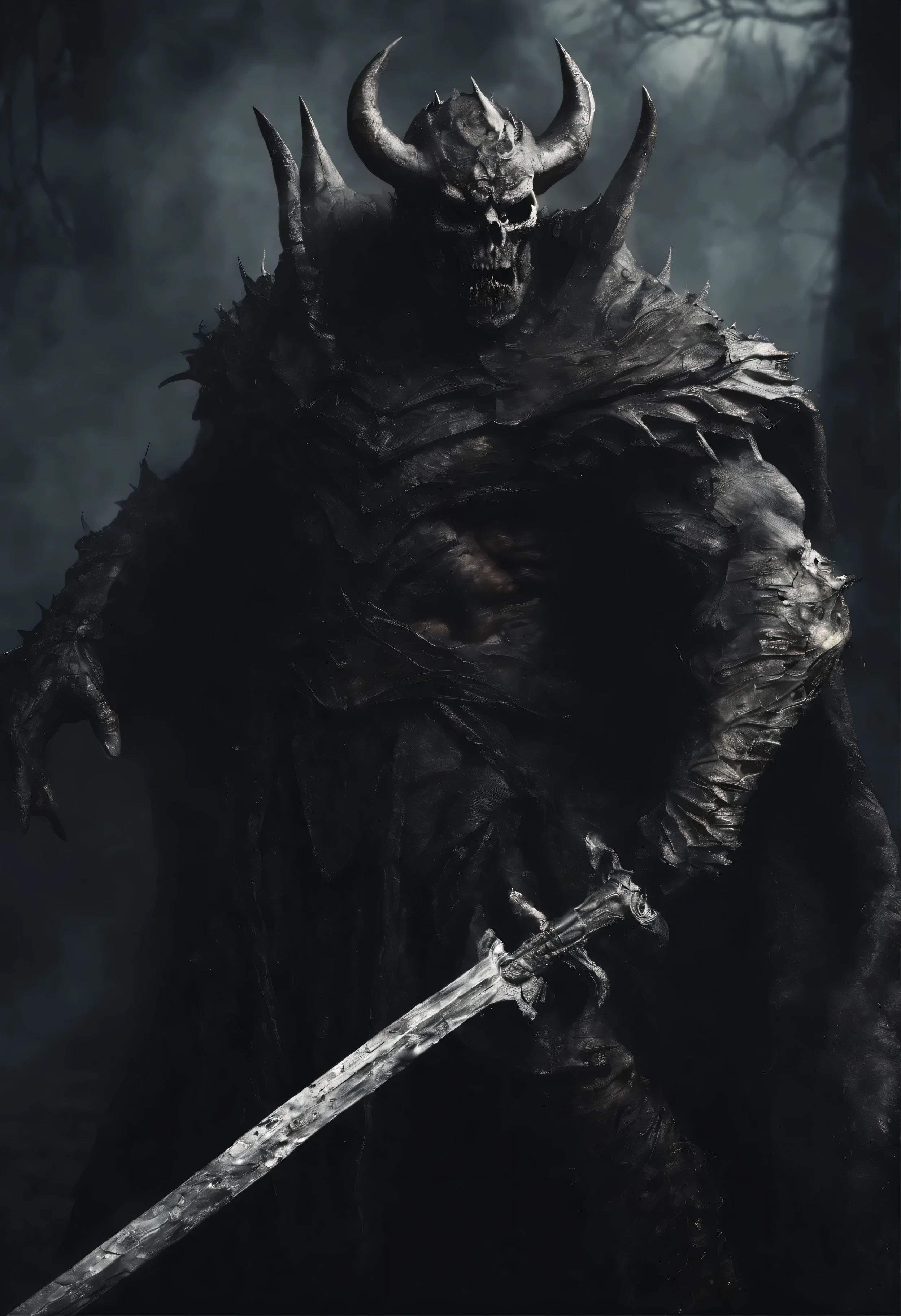 Horn demon (melhor qualidade,4k,8K,high resolution,Obra de arte:1.2),ultra-detalhado,(realista,photorealista,photo-realista:1.37),HDR,UHD, studio lighting, Pintura ultrafina,sharp focus,physically based rendering,extreme detailed description,Profissional,cores vivas,Bokeh,paisagens,terror Tags: terreno rochoso e fogo, sofrimento, dor, paisagem rochosa, confronto feroz, perigo, Epic scene, guerrariors, temer, criatura poderosa, fighting for survival, epic guerra scene, Pico de adrenalina, determined guerrariors, heroic battle, magical atmosphere, dramatic lighting, campo de batalha grama, Chaotic Struggle, luta de espadas, brave heroes, conquistar e proteger, breathtaking visuals, escuro e intenso, imenso poder, gritos de guerra, mythical world.