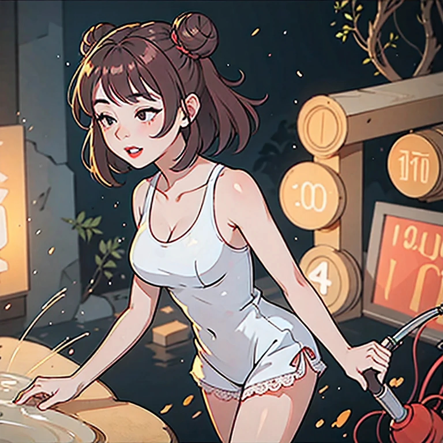 （（（1 Girl）））1 Girl
3d
bare shoulders
black eyes
black hair
blurry
blurry background
breasts
brown eyes
depth of field
leaning forward
lips
lipstick
looking at viewer
makeup
nose
outdoors
realistic
red lips
short hair
shorts
solo
tank top，(Desert Abyss)
1 Girl
bangs
White Lace shoulders
亚麻重棉刺绣丝绸
cleavage cutout
closed eyes
crescent
crescent facial mark
double bun
浅粉  Lace dress
facial mark
facing viewer
forehead mark
White Lace
﻿
飘逸 long hair
mini breasts
parted bangs
partially submerged
pink hair
red hair
solo
very long hair
wading
water