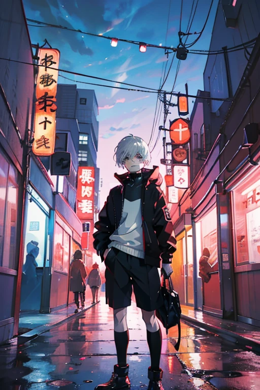 anime character with black and white hair and a black jacket, badass anime 8 k, best anime 4k konachan wallpaper, ken kaneki, anime art wallpaper 4k, anime art wallpaper 4 k, anime art wallpaper 8 k, 4k anime wallpaper, kaneki ken, detailed digital anime art, digital cyberpunk anime art, tokyo ghoul, anime wallpaper 4 k