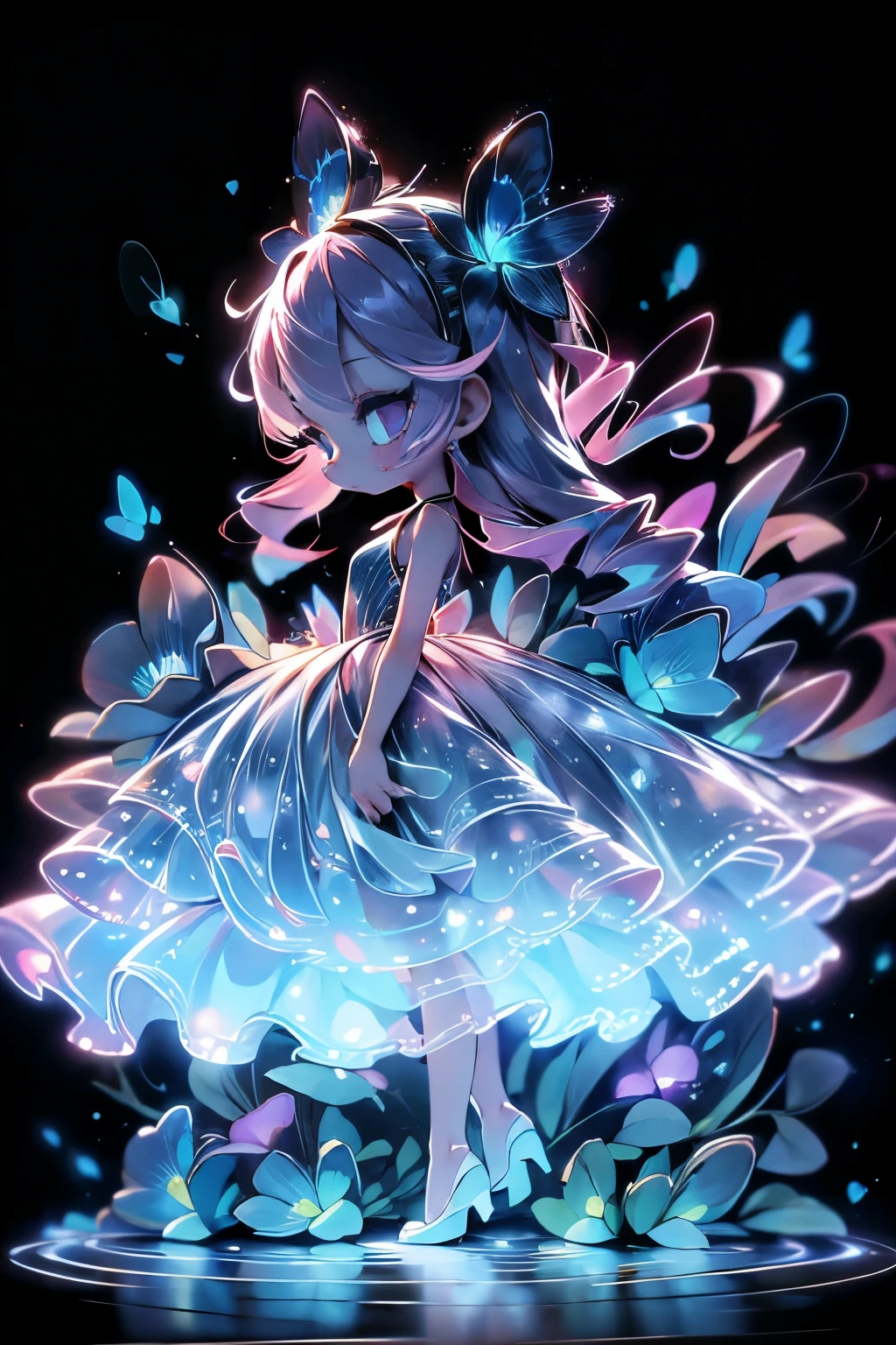 Ottrial、Chibi Girl Doll(Enjoy the night view on the coast、Bioluminescence)