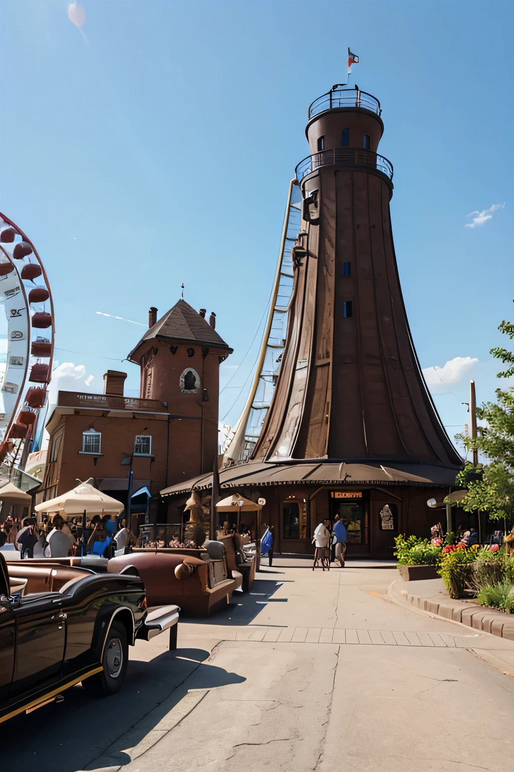 Chocolate factory themed amusement park