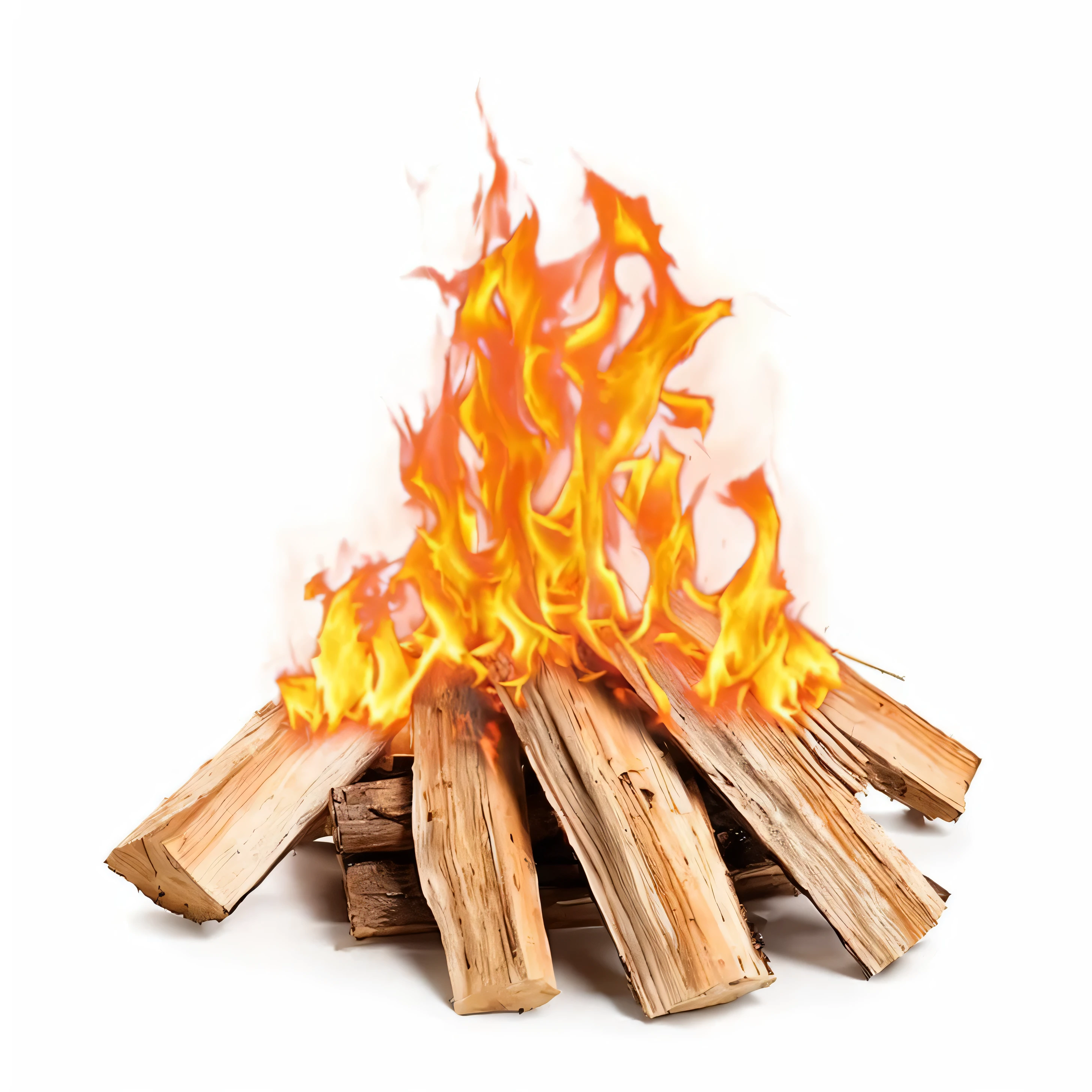 There is a pile of wood with flames on it, lots of fire, Burning Fire, bonfire, But it can only be burned, Fire, burning Fire, campfire, The fire is blazing, Made entirely of fire, Small fire, blazing fire, Use fire, with lots of fire coming from it, bright orange campfire, campfire, we didn't start the fire，Real-world scenarios