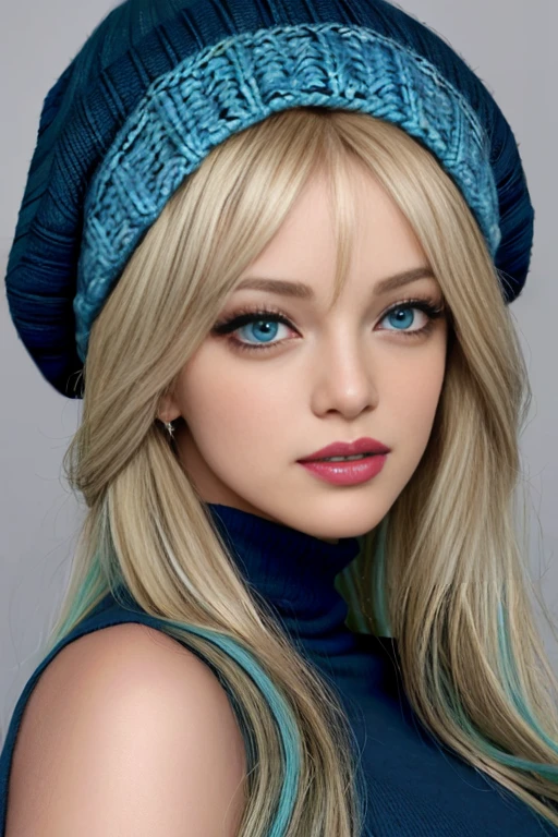 Stormy Daniels despida (corpo inteiro, ( PELADA))}, (Cabelo com Franja preto, toca estilo gorro de frio blue ),, (olhos verdes, olhos altamente detalhado e brilhante), (full lips with dark lipstick), (perfect symmetrical body, cintura fina, bunda grande, quadril largo, magra), imagem altamente detalhada, alta qualidade, 16K, Altamente hiper realista.