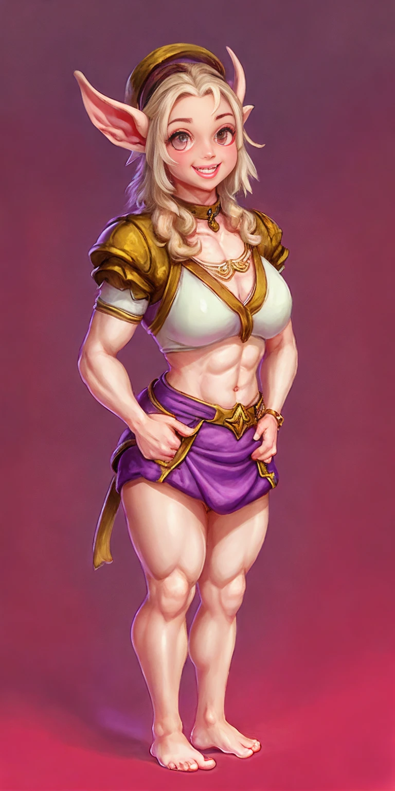 Body position: Standing, straight, symmetrical, barefoot, Lustful smile on face with red blush, 2 girls who gets married and stands in front of many people, kissing, purple skin drow elves