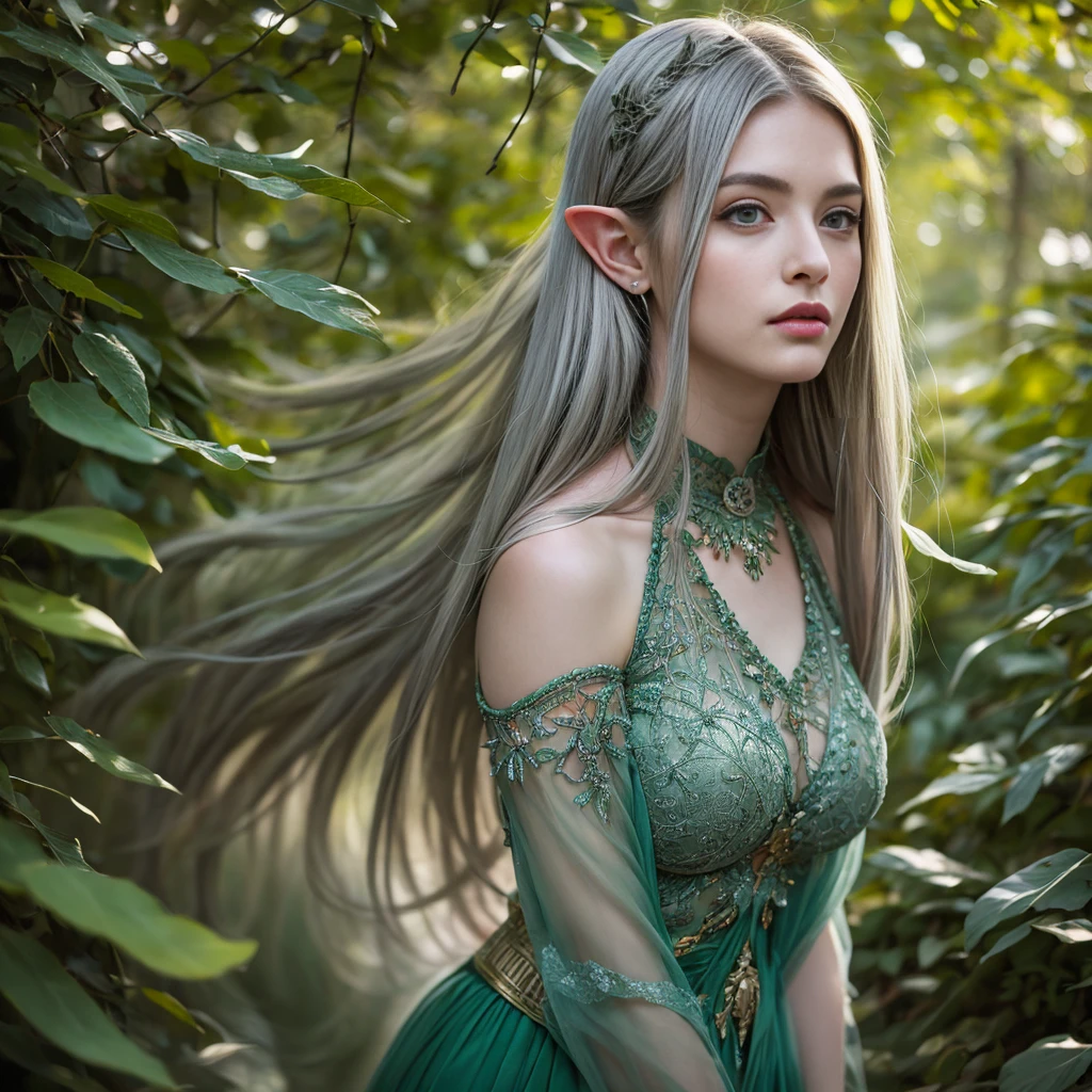 a painting of a woman in a dress standing in the woods, portrait of a fairy, forest fairy, fey queen of the summer forest, portrait of fairy, forest fae, smiling as a queen of fairies, fairy aesthetics, beautiful fairy, queen of the fairies, faerie, beautiful fairie, beautiful fairies, goddess of nature