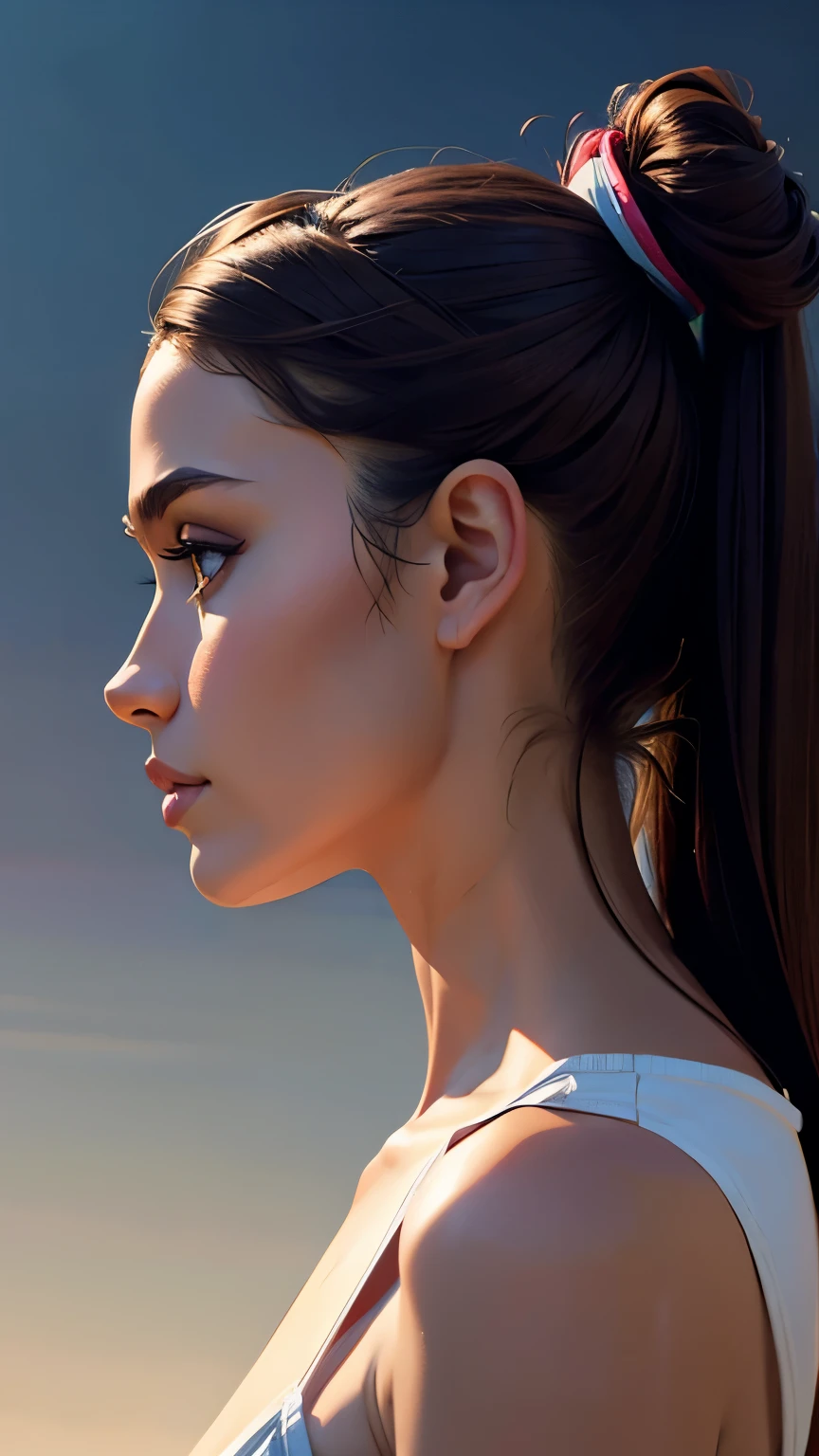 girl,side view,profile side view,