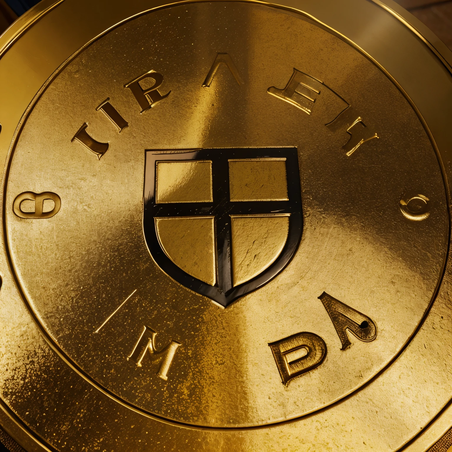 Escudo de camisa de time R4 dourado 