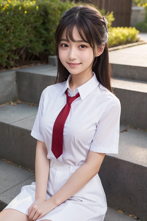 High resolution,RAW Photos,Realistic,Very delicate and beautiful,Very detailed,In detail,Very detailed CG unity 8k wallpaper,Super detailed,(highest quality, 8k, 32k, masterpiece, 超High resolution:1.2), beautiful Japanese girl in JK Uniform,Very beautiful face,Long, narrow eyes,expensive,slim,Small breasts,JK Uniform,White short sleeve shirt,Thin red tie,Upper teeth,A kind smile,Children's room,Young Sensual Gravure Idol,Young and skinny gravure idol,A young and cute gravure idol,Young Gravure Idol,realistic Young Gravure Idol,Japanese Model,A sophisticated gravure idol,short hair,bangs、undressing、changing clothes