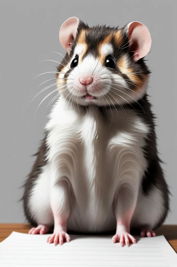 Pen and paper, Red Cliff, Hamster, small Hamster, Red Cliff Hamster, Lovely, looking at the audience, Simple background, Vague, black eyes, No humans, animal, Cat, Practical, animal focus, Whiskers
