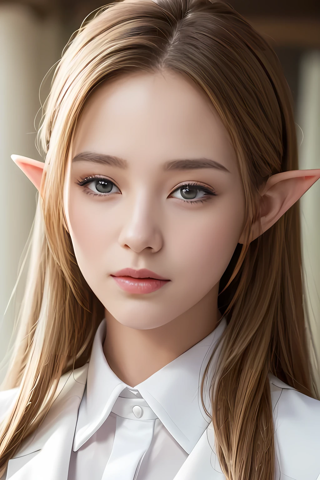 Elf, Formal Suits
(Masterpiece: 1.3), (8K, Photorealistic, High-Quality: 1.4), Elf, (Ethereal face), (Noble hairstyle), Realistic Elfin eyes, Detailed Elfin features, High resolution, Ultra-realistic, High detailing, Golden ratio, (Detailed Face: 1.2), (Enthralling to behold), (Masterpiece), (Best Quality), (Ultra-detailed, Finely detailed), High resolution, Composition of the whole body, High collar formal suits, Natural Color Lip, (Photorealistic, Realistic, Independent