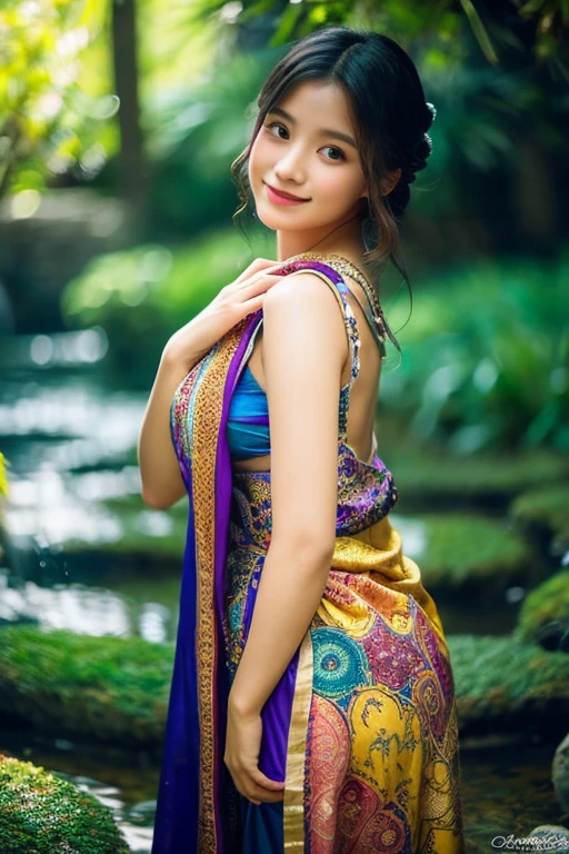 Picture an Asian girl, her beauty transcending the ordinary, enveloped in an aura of mystery that draws you in. With delicate features and an enigmatic smile, she exudes an otherworldly charm that intrigues and captivates. In the surreal backdrop of her world, she stands out like a gem amidst the ethereal landscape. Her eyes, deep pools of secrets and wisdom, reflect the mystique of her existence. Each glance from her holds a tale untold, a universe waiting to be explored. Her attire is a tapestry of colors and textures, blending seamlessly with the surreal surroundings. Flowing fabrics adorned with intricate patterns dance around her, echoing the rhythm of her enigmatic presence. Women are drawn to her not just for her outward beauty, but for the allure of the unknown that surrounds her. She embodies a sense of empowerment and inner strength, inspiring others to embrace their own uniqueness and embrace the mysteries that lie within