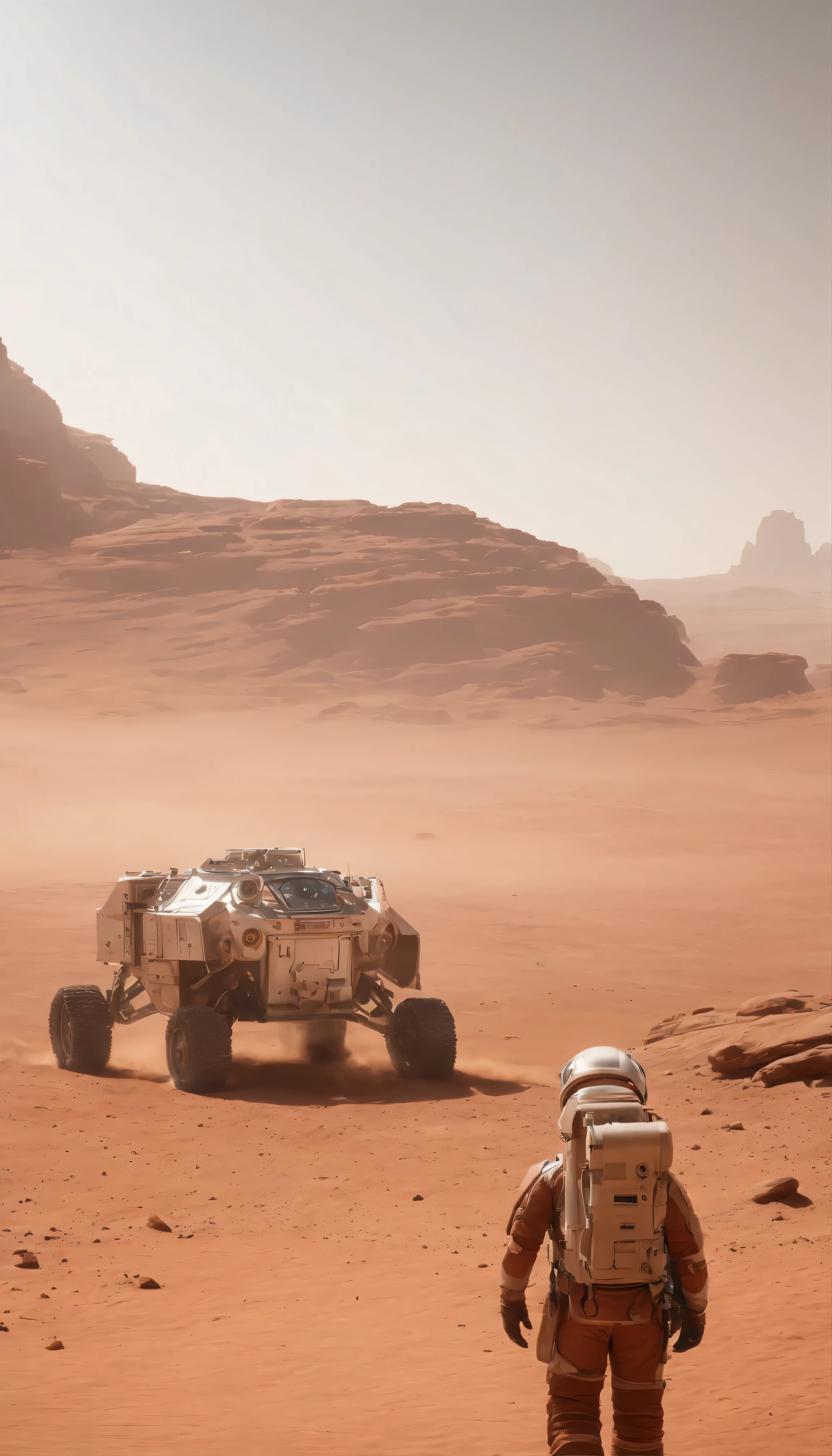 Stunning scenes from the movie in HD:「Martin」 In this masterpiece、Highly detailed CG Unity 8K wallpapers、It introduces the protagonist, Martin, who is stranded on a base on the red planet, Mars.。Martin is dressed in an authentic white space suit with intricate detailing.、It&#39;s a spectacular sight at the base.。The scenery inside the Mars base is in the background