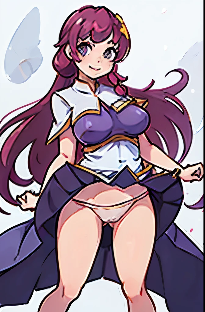 Japanese High ,Wear a short pleated skirt 、Silk panties sticking out、Panty Shot、Focus on panties、Soft skin、ponytail, Japanese Girls, 8K, Huge breasts,Full Body Shot、 highest quality, masterpiece, Super Detail, One Girl, cute, Best Smile, Beautiful Eyes, Long Hair, Perfect Face,Full Body Shot