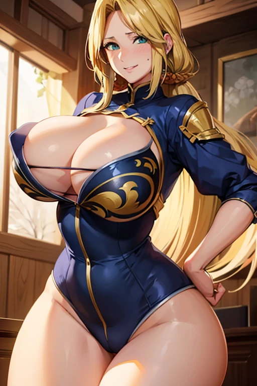 A woman with a burning body,Huge boobs,Huge breasts Huge breasts,とても唇が赤いHuge breastsを強調,Big Ass,Narrow waistLong legs,Green Eyes, Huge boobs,Huge breasts, Huge breasts,とても唇が赤いHuge breastsを強調,Big Ass,Narrow waist,Long legs, Greenish blue eyes 8k( Embarrassed smile:1.5)Anime-style face, good facial expression, splashing sweat