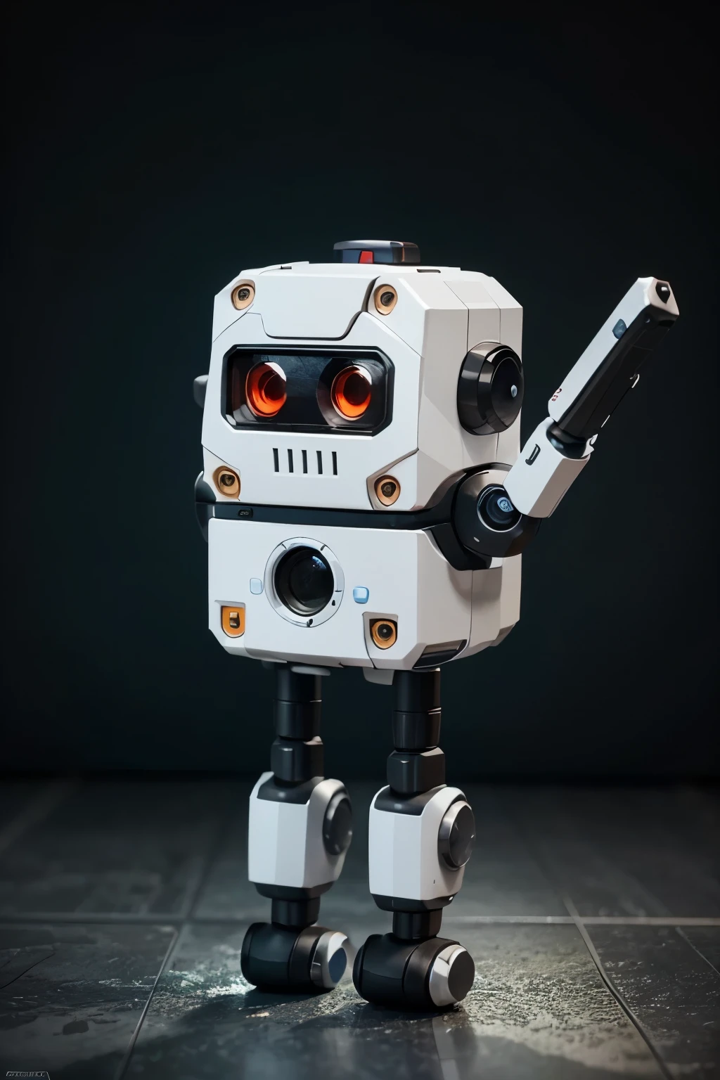Generate a mini robo for Voyage4U AI as a cute, futuristic robot with travel-themed accessories like a tiny suitcase, a world map, and maybe a camera for capturing memories. How fun would that be? Let your imagination run wild with the design! If you sketch it out, I'd love to see your creative vision!