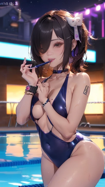 (SFW:1.8, highest quality、highest quality、masterpiece、Ultra-high resolution, 8k, RAW Photos, Realistic: 1.4), (Safe and secure、Everyone、safety sensor、Absolutely safe, safety)
、Indirect lighting to suit your space、From feet to head、One Girl, the body is slim、Oval Face, pore, (Colored contact lenses、Lip gloss, Long eyelashes、Jirai Girl, Jirai Type Makeup:1.3)、
(Crazy Swimsuit:1.5), (Oily skin, Wet 、Glowing Skin), (accessories),
(Little devil smile face、Sexy smile expression:0.8, Open your mouth、Seducing girl),
(Blowjob Gestures:1.5, Open your mouth wide:1.3),
white, Mud and water
(Twinkle lighting for night events, Background Blur)、(((night:1.5, nightclub pool:1.5 , nightclub party:1.5, Lounge Pool:1.5)))、