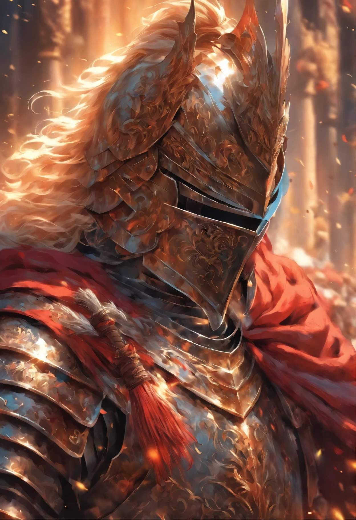 arafed knight in full armor on horseback with sword, armor made of steel, polished steel armor, intricate renaissance armor, wearing full metal armour, historical armor, medieval armor, beautiful armor, armour merging with body, intricate medieval armour, heavily armored, intricate metal armour, steel armour, suit of armor, detailed armour, knights armor, medieval armour