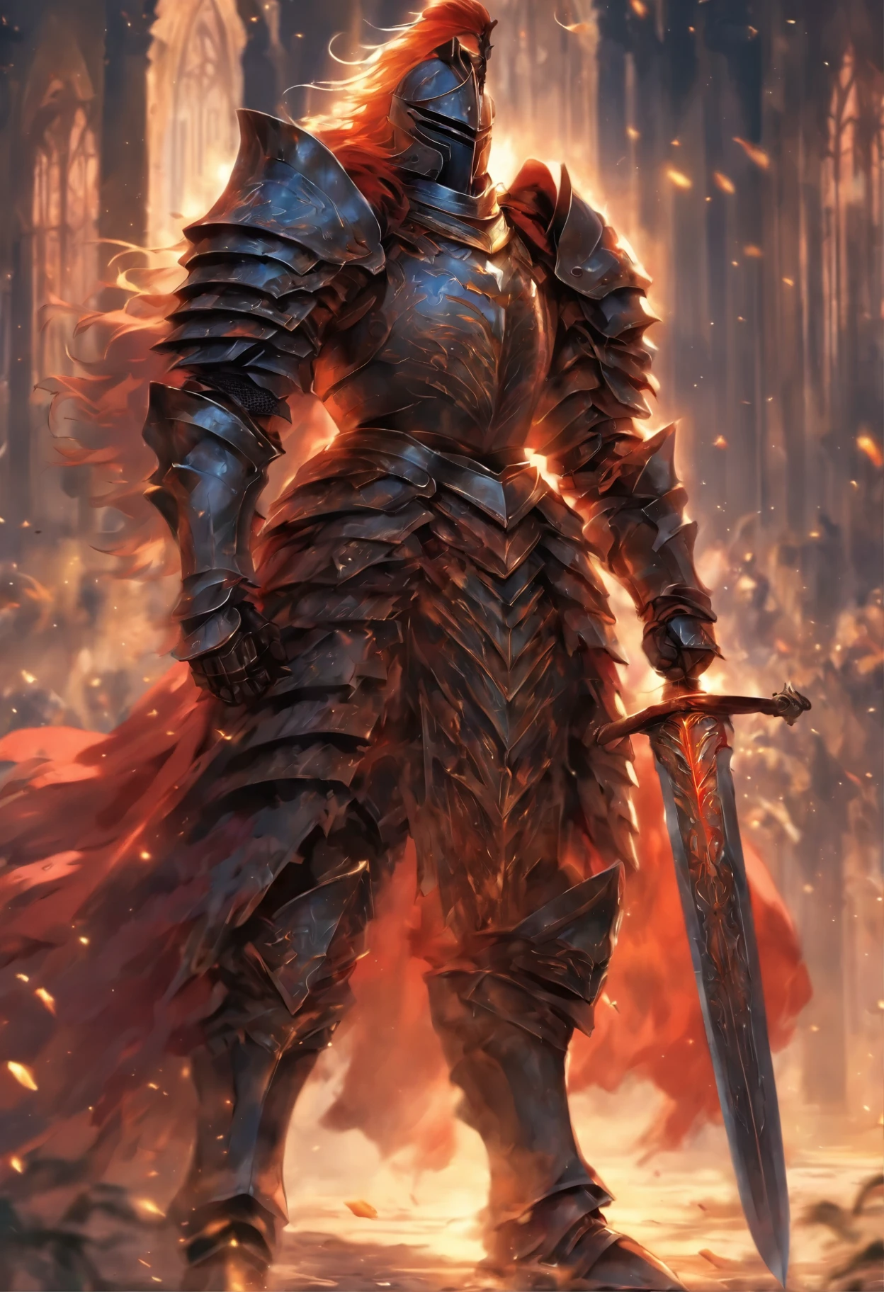 arafed knight in full armor on horseback with sword, armor made of steel, polished steel armor, intricate renaissance armor, wearing full metal armour, historical armor, medieval armor, beautiful armor, armour merging with body, intricate medieval armour, heavily armored, intricate metal armour, steel armour, suit of armor, detailed armour, knights armor, medieval armour
