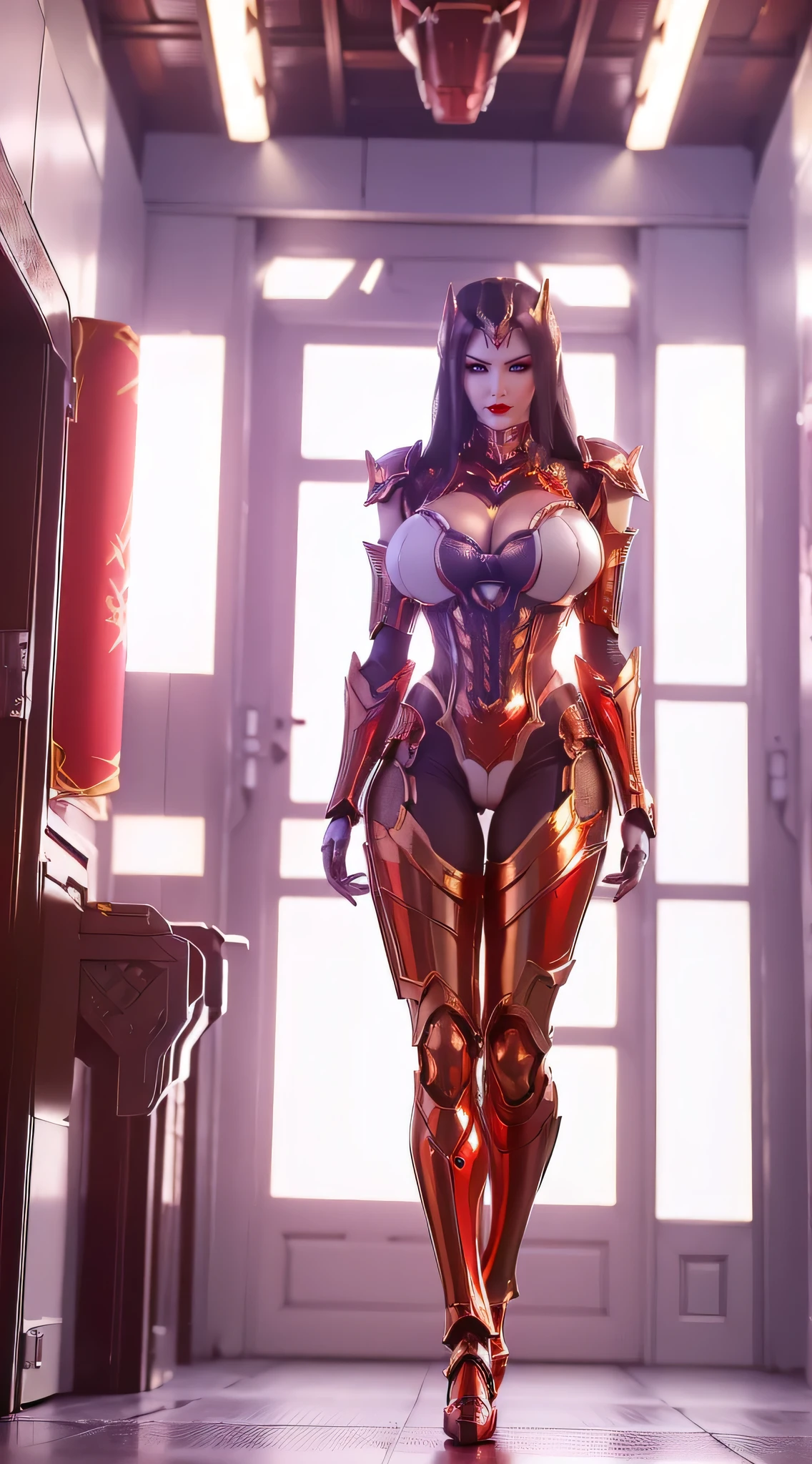 I want to be a powerful figure behind the scenes!,Iris Midgar,Red hair,long hair,Outside flip,Beautiful red eyes,Beautiful white skin,Black and golden suit,Long white pants,Photorealistic,Ultra HD,high quality,masterpiece,Digital SLR,Detailed details,Intricate details,Anatomical basis,Depicted in detail,A detailed face,Realistic skin texture,Vivid details,Perfect Anatomy,Perfect Anatomy,Anatomically correct hand,Anatomically correct fingers,Super Detail,Complex 3D rendering,The worldview of a fantasy with sexy poses,In the great outdoors,A blizzard of rose petals,Picturesque,Pink Lips,smile,
