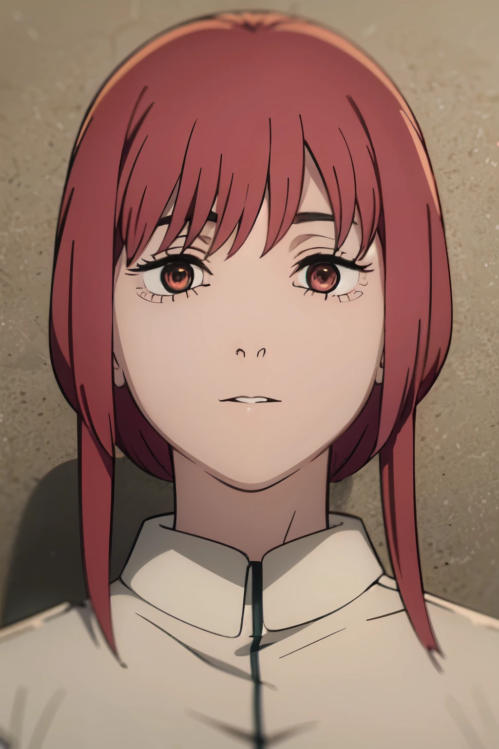 ((best quality)), ((masterpiece)), (detailed), perfect face. Asian girl. Red hair.