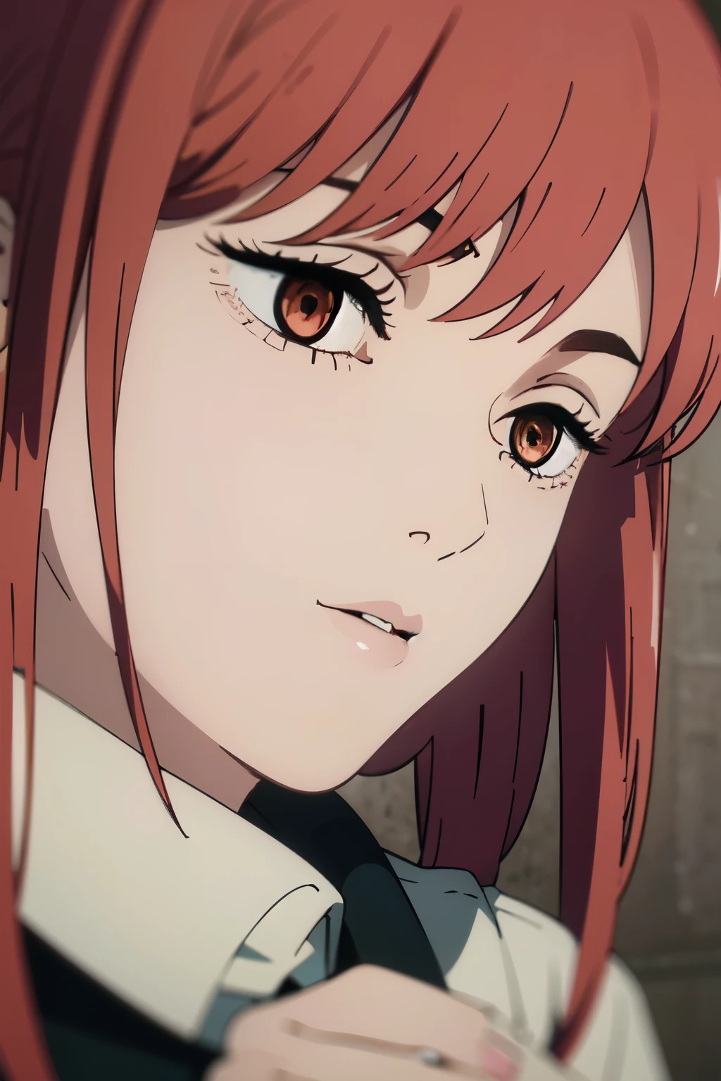 ((best quality)), ((masterpiece)), (detailed), perfect face. Asian girl. Red hair.