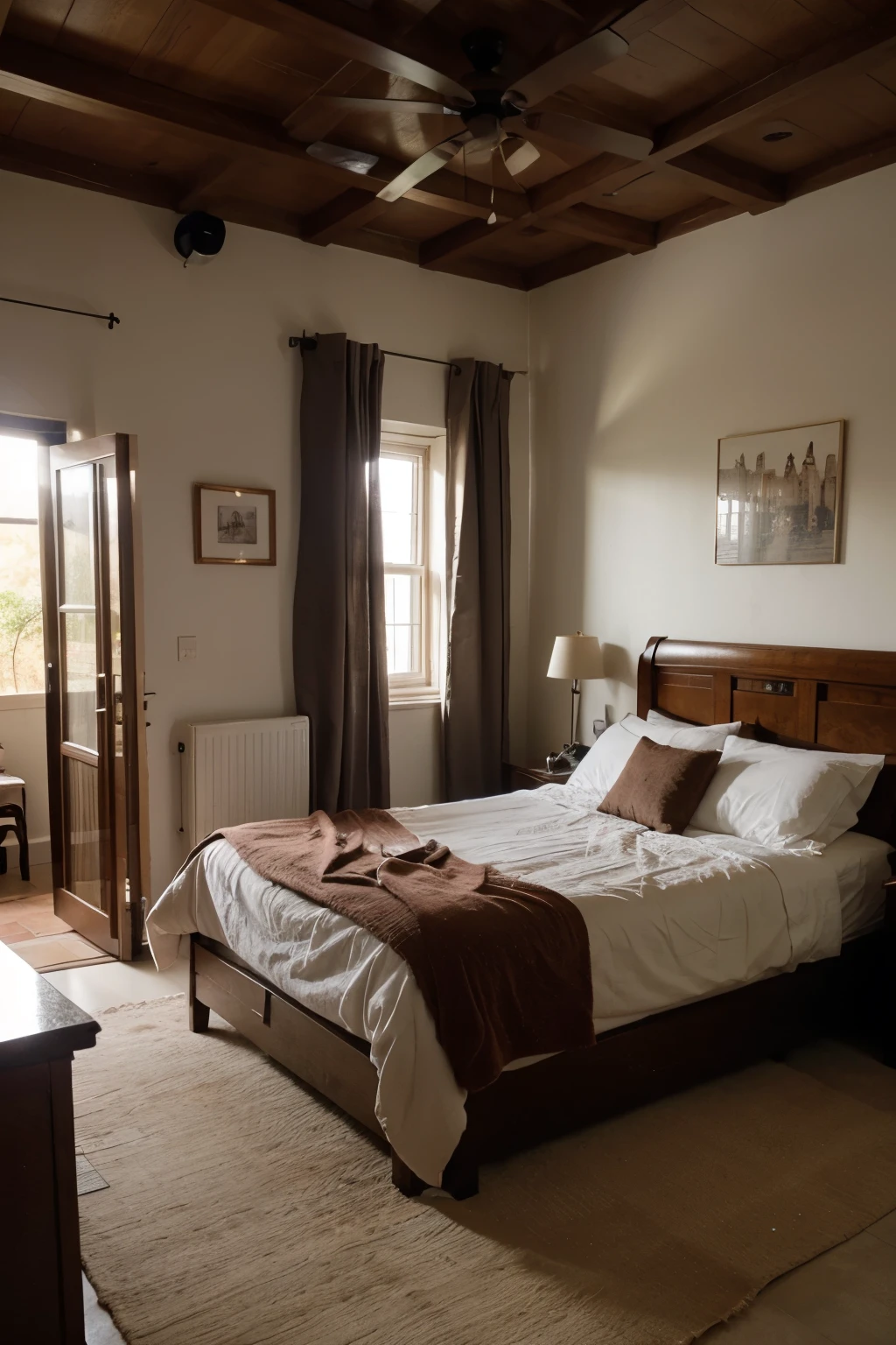 generar una imagen de una casa de fondo, with warm colors