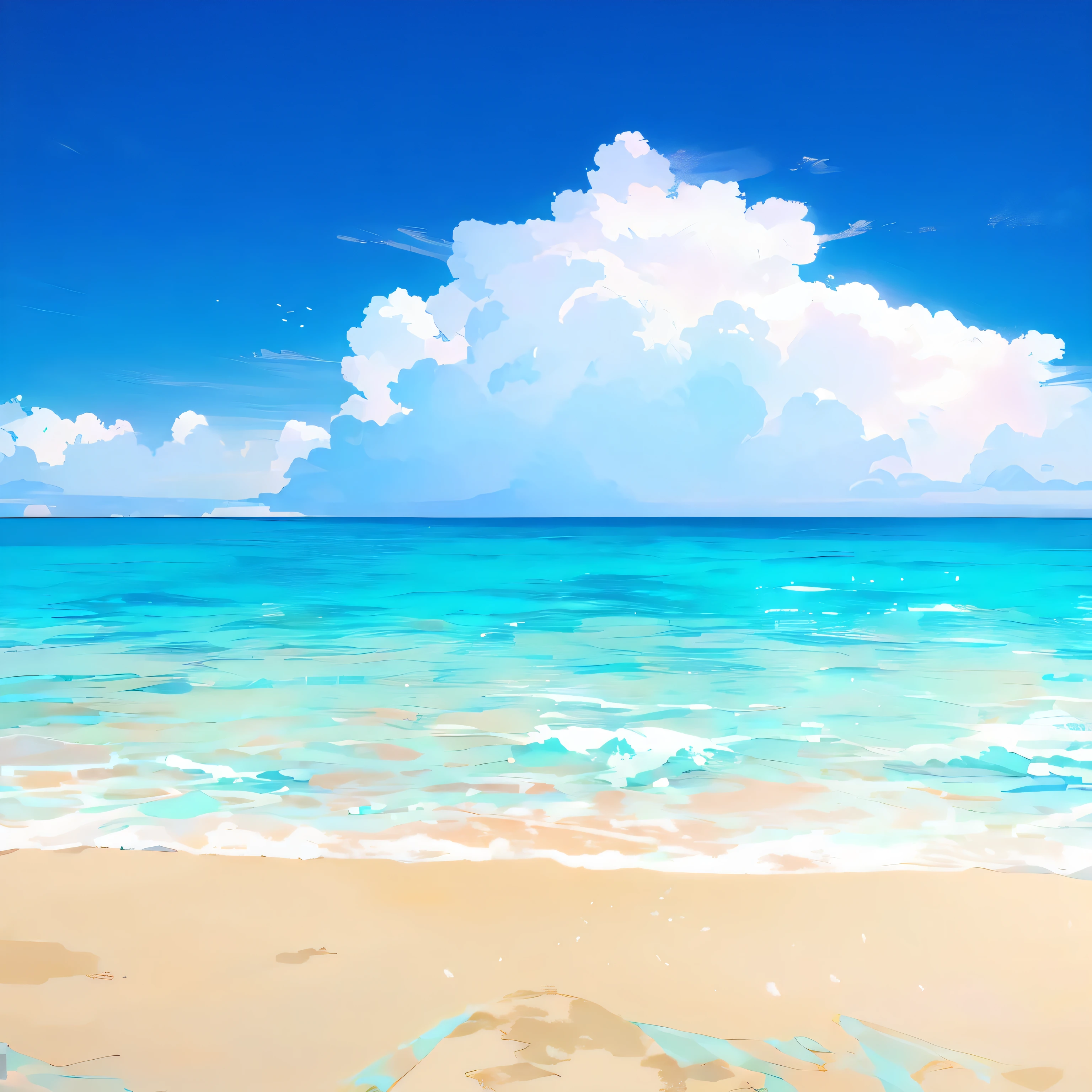 There is a blue sea with floating clouds in the sky, carribean Turquoise Water, Turquoise Sea, Turquoise Water, Crystal clear sea, Blue Water, blue sea, Clear Blue Water, crystal Clear Blue Water, Blue Water, breath-taking Beautiful beaches, Tropical sea, Beautiful sea, Caribbean White Sand, Crystal clear water, Beautiful beaches, puddles of Turquoise Water