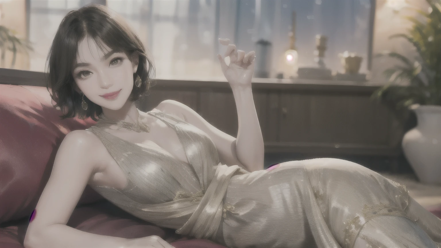 235 20-year-old female, short hair, Summer travel magazine, A kind smile, lipstick, Photo quality, Ultra-realistic